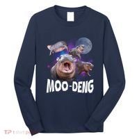 Famous Baby Pygmy Hippo Moo Deng Funny For Animal Lover Long Sleeve Shirt thumb 0