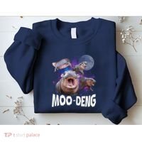 Famous Baby Pygmy Hippo Moo Deng Funny For Animal Lover Sweatshirt thumb 2