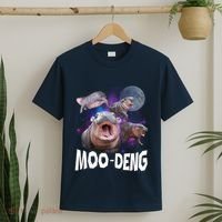 Famous Baby Pygmy Hippo Moo Deng Funny For Animal Lover T-Shirt thumb 2