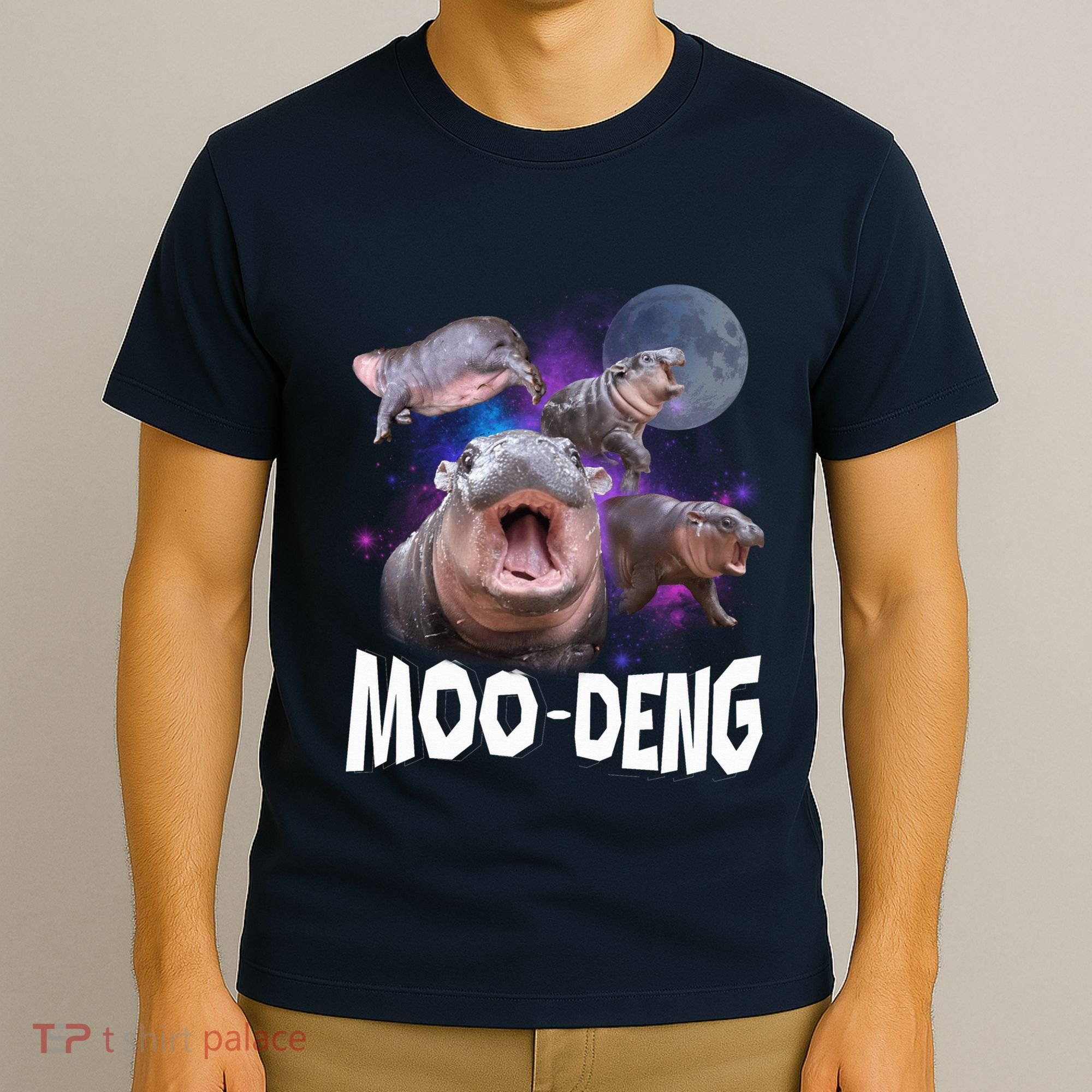 Famous Baby Pygmy Hippo Moo Deng Funny For Animal Lover T-Shirt