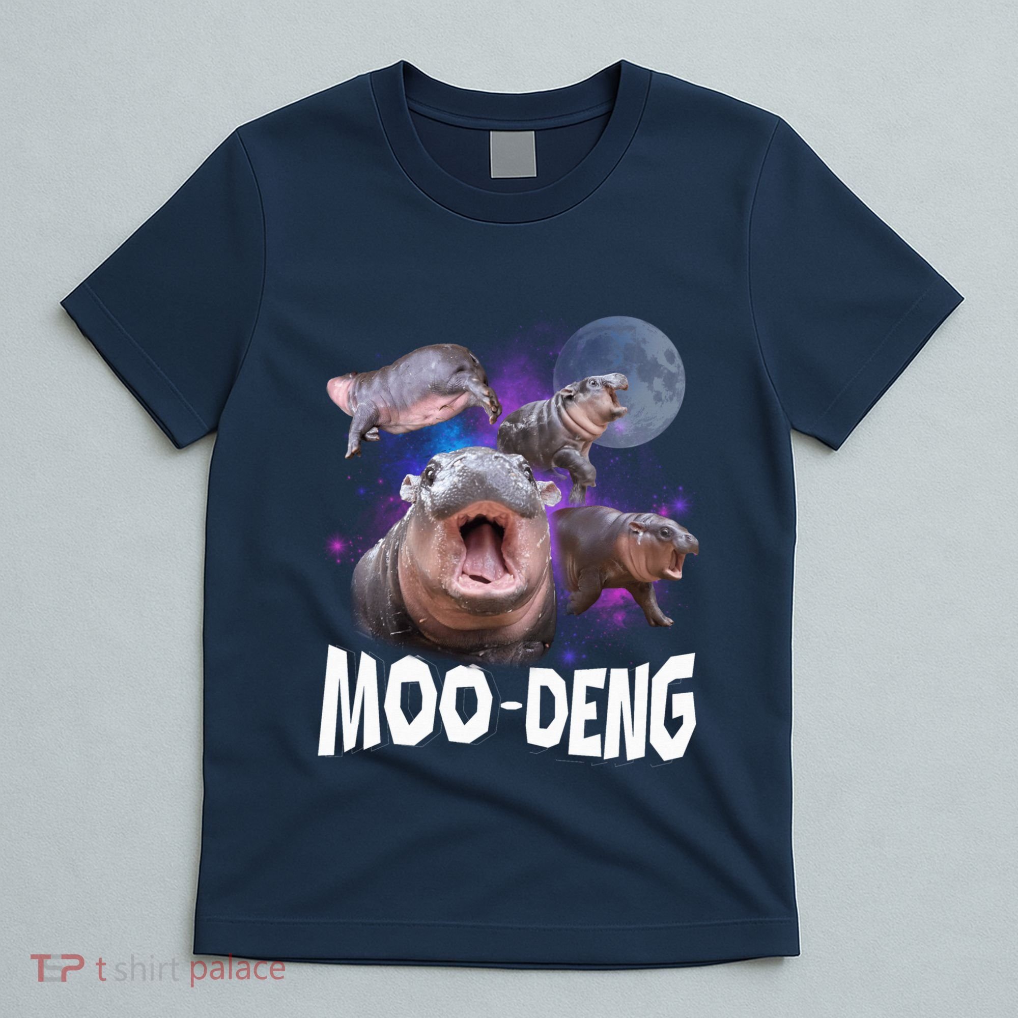 Famous Baby Pygmy Hippo Moo Deng Funny For Animal Lover T-Shirt