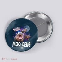 Famous Baby Pygmy Hippo Moo Deng Funny For Animal Lover Button thumb 0