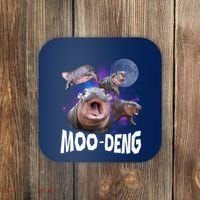 Famous Baby Pygmy Hippo Moo Deng Funny For Animal Lover Coaster thumb 0