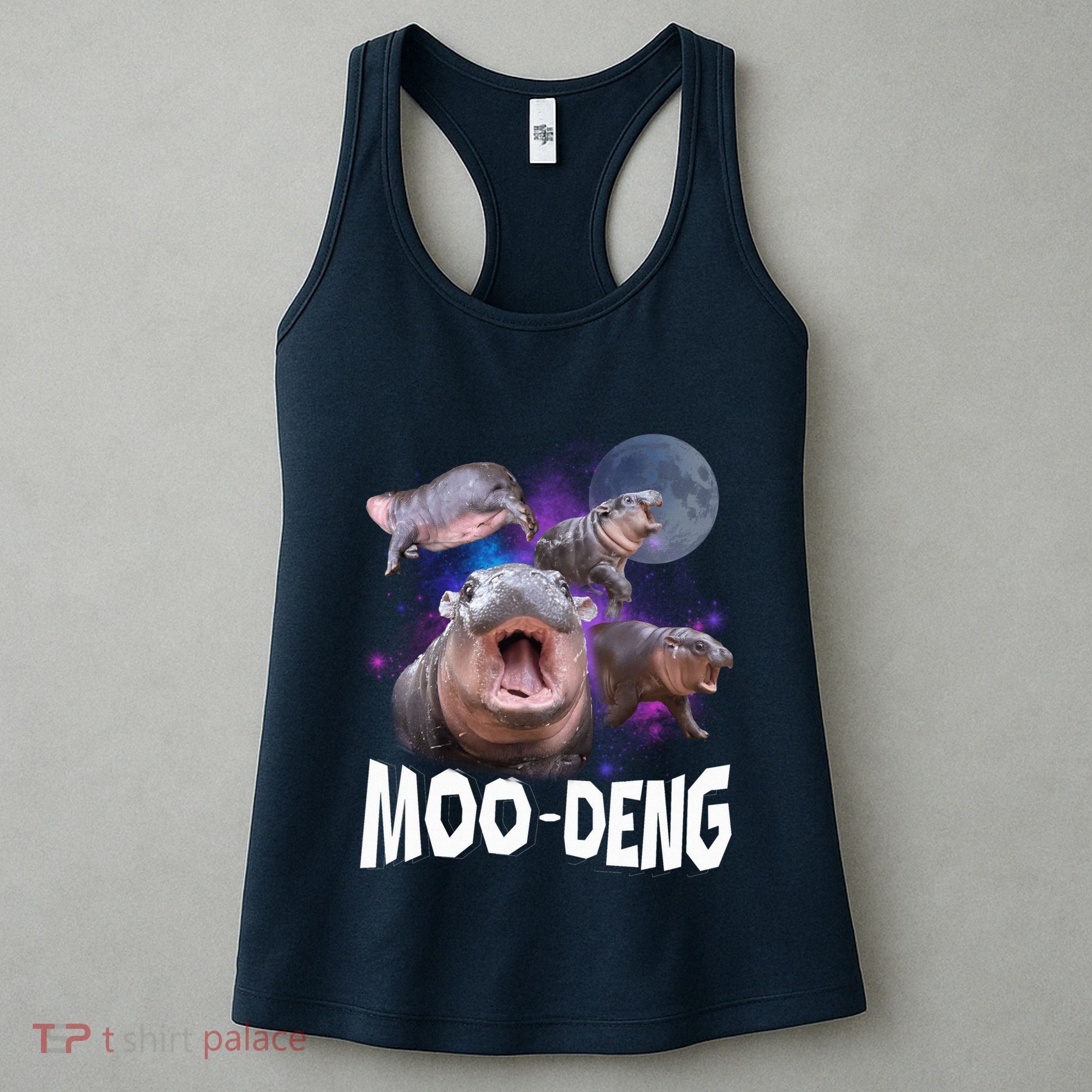 Famous Baby Pygmy Hippo Moo Deng Funny For Animal Lover Women's Tank Top