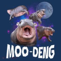 Famous Baby Pygmy Hippo Moo Deng Funny For Animal Lover Women's Tank Top thumb 5