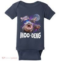 Famous Baby Pygmy Hippo Moo Deng Funny For Animal Lover Baby Bodysuit thumb 0