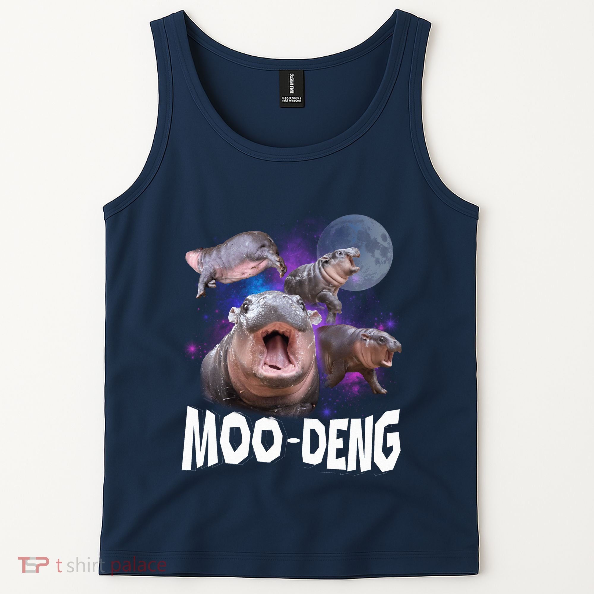 Famous Baby Pygmy Hippo Moo Deng Funny For Animal Lover Tank Top