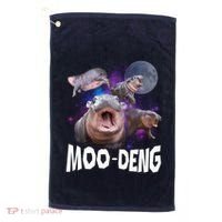 Famous Baby Pygmy Hippo Moo Deng Funny For Animal Lover Golf Towel thumb 0