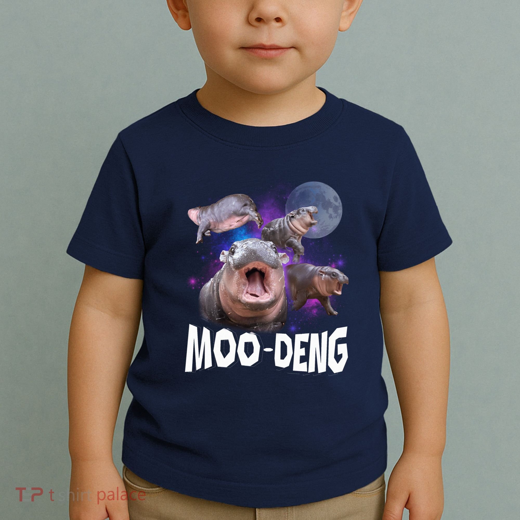 Famous Baby Pygmy Hippo Moo Deng Funny For Animal Lover Toddler T-Shirt