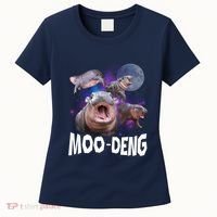 Famous Baby Pygmy Hippo Moo Deng Funny For Animal Lover Women's T-Shirt thumb 0