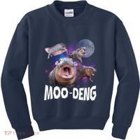 Famous Baby Pygmy Hippo Moo Deng Funny For Animal Lover Kids Sweatshirt thumb 0