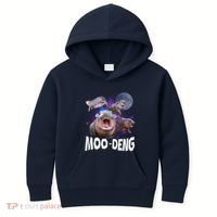 Famous Baby Pygmy Hippo Moo Deng Funny For Animal Lover Kids Hoodie thumb 0