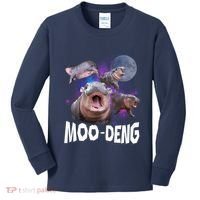 Famous Baby Pygmy Hippo Moo Deng Funny For Animal Lover Kids Long Sleeve Shirt thumb 0