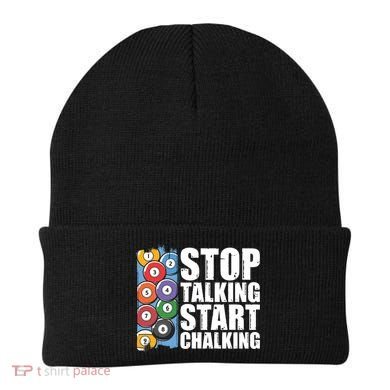 Funny Billiard Pool Cue Player Gift Stop Talking Start Chalking Cool Gift Beanie