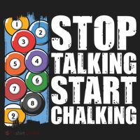 Funny Billiard Pool Cue Player Gift Stop Talking Start Chalking Cool Gift Beanie thumb 2