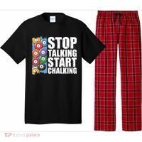 Funny Billiard Pool Cue Player Gift Stop Talking Start Chalking Cool Gift Pajama Set thumb 0
