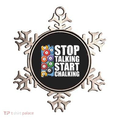 Funny Billiard Pool Cue Player Gift Stop Talking Start Chalking Cool Gift Ornament