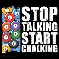 Funny Billiard Pool Cue Player Gift Stop Talking Start Chalking Cool Gift Ornament thumb 1