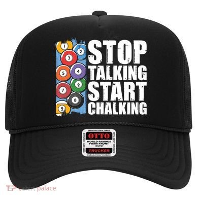 Funny Billiard Pool Cue Player Gift Stop Talking Start Chalking Cool Gift Hat