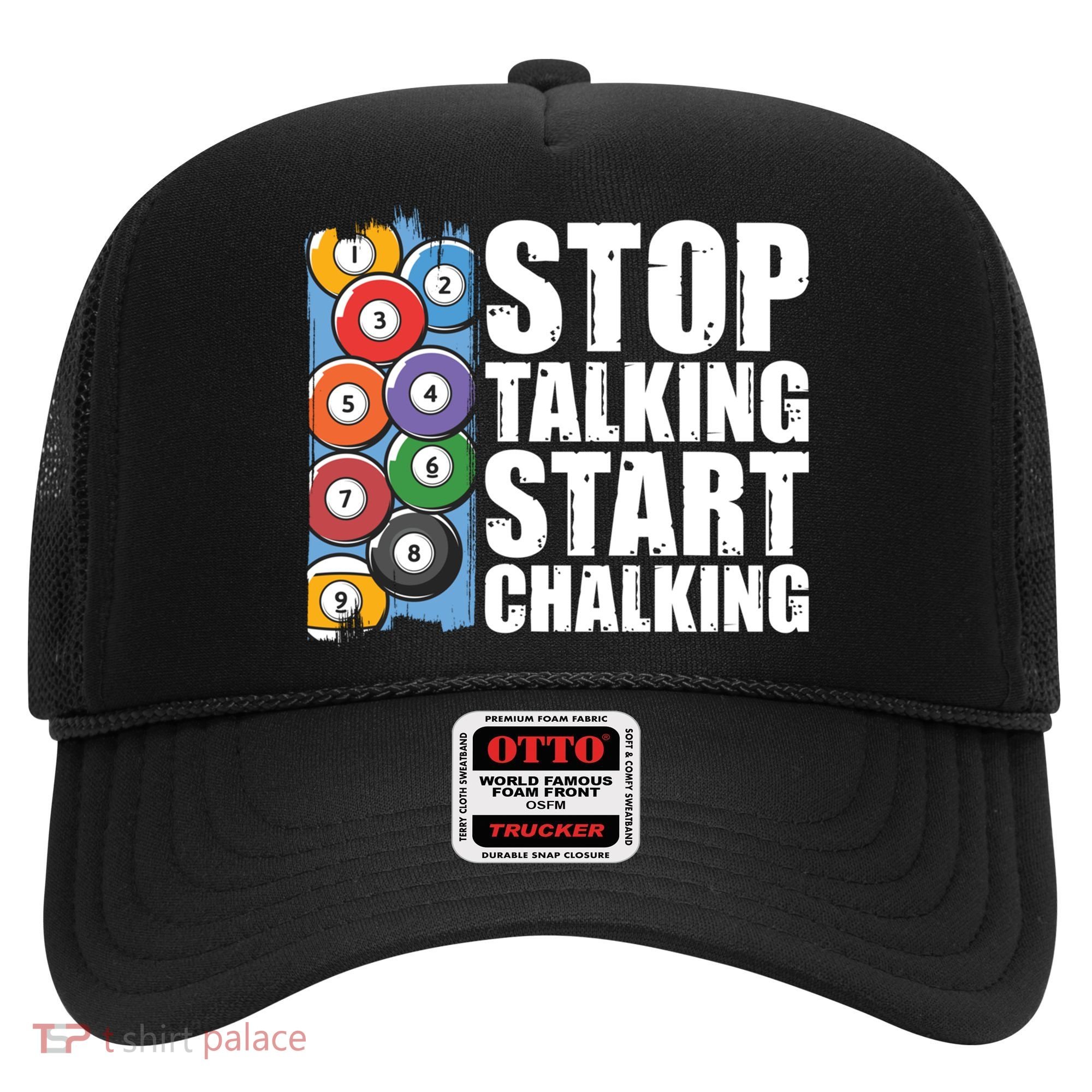 Funny Billiard Pool Cue Player Gift Stop Talking Start Chalking Cool Gift Hat