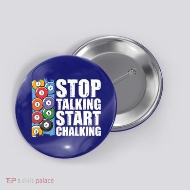 Funny Billiard Pool Cue Player Gift Stop Talking Start Chalking Cool Gift Button