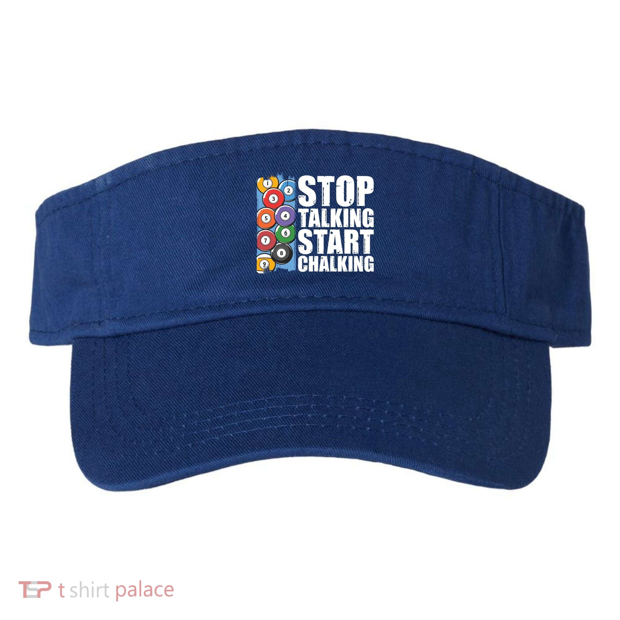 Funny Billiard Pool Cue Player Gift Stop Talking Start Chalking Cool Gift Visor