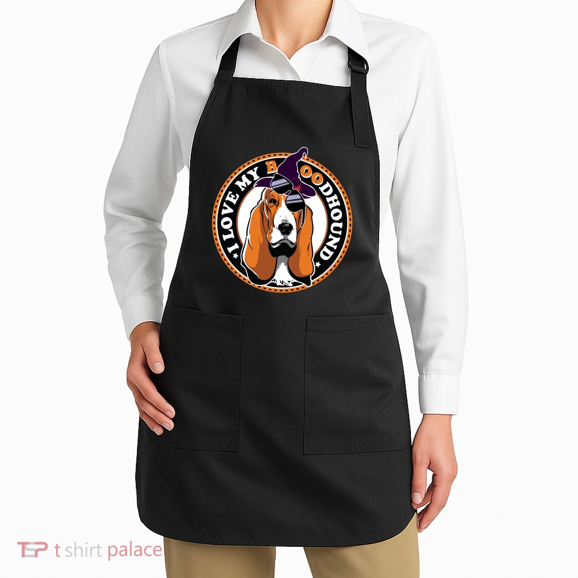 Funny Boo Puns Bloodhound Dog Lover Apron