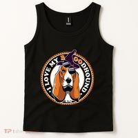 Funny Boo Puns Bloodhound Dog Lover Tank Top thumb 2