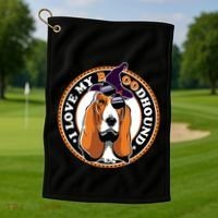 Funny Boo Puns Bloodhound Dog Lover Golf Towel thumb 1