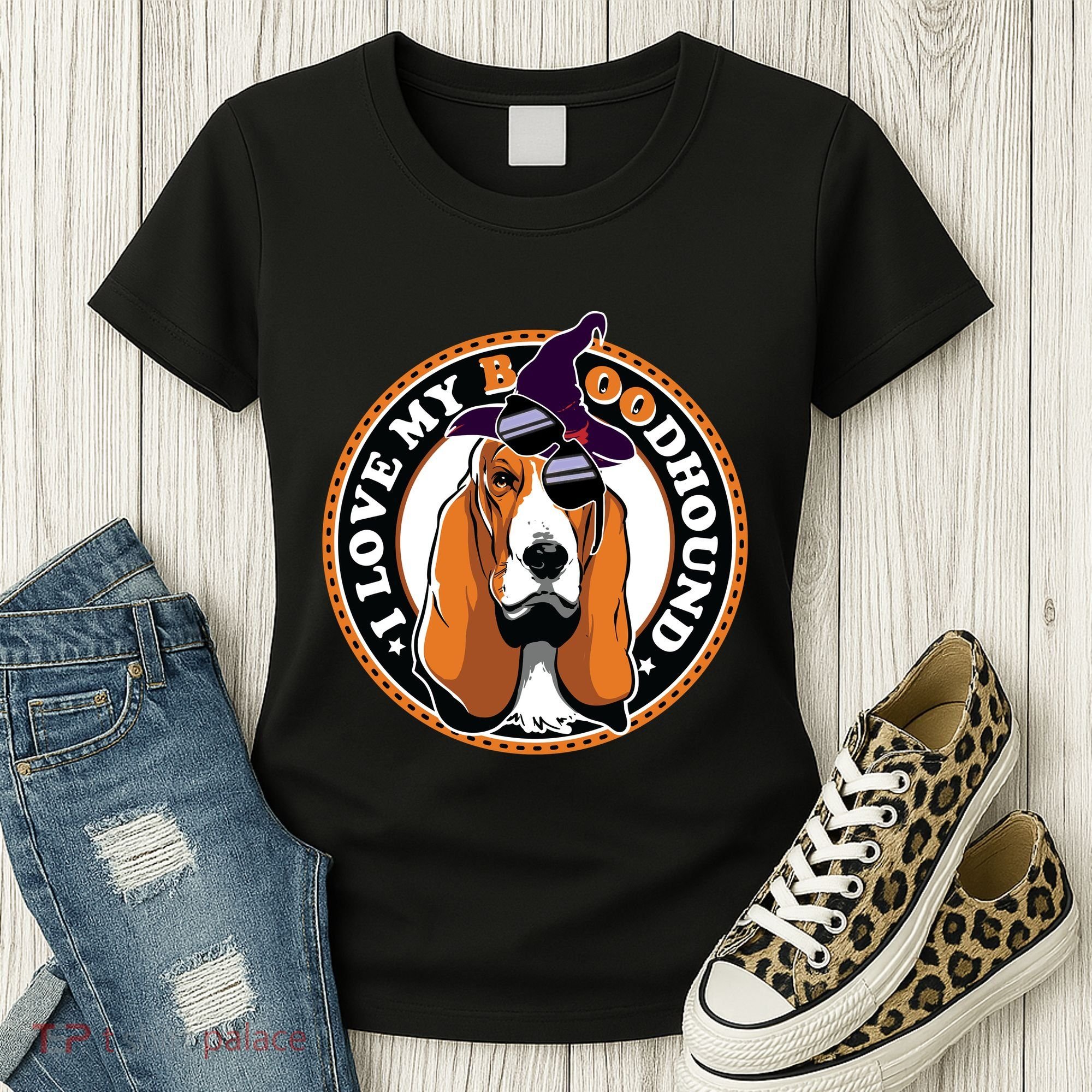 Funny Boo Puns Bloodhound Dog Lover Women's T-Shirt