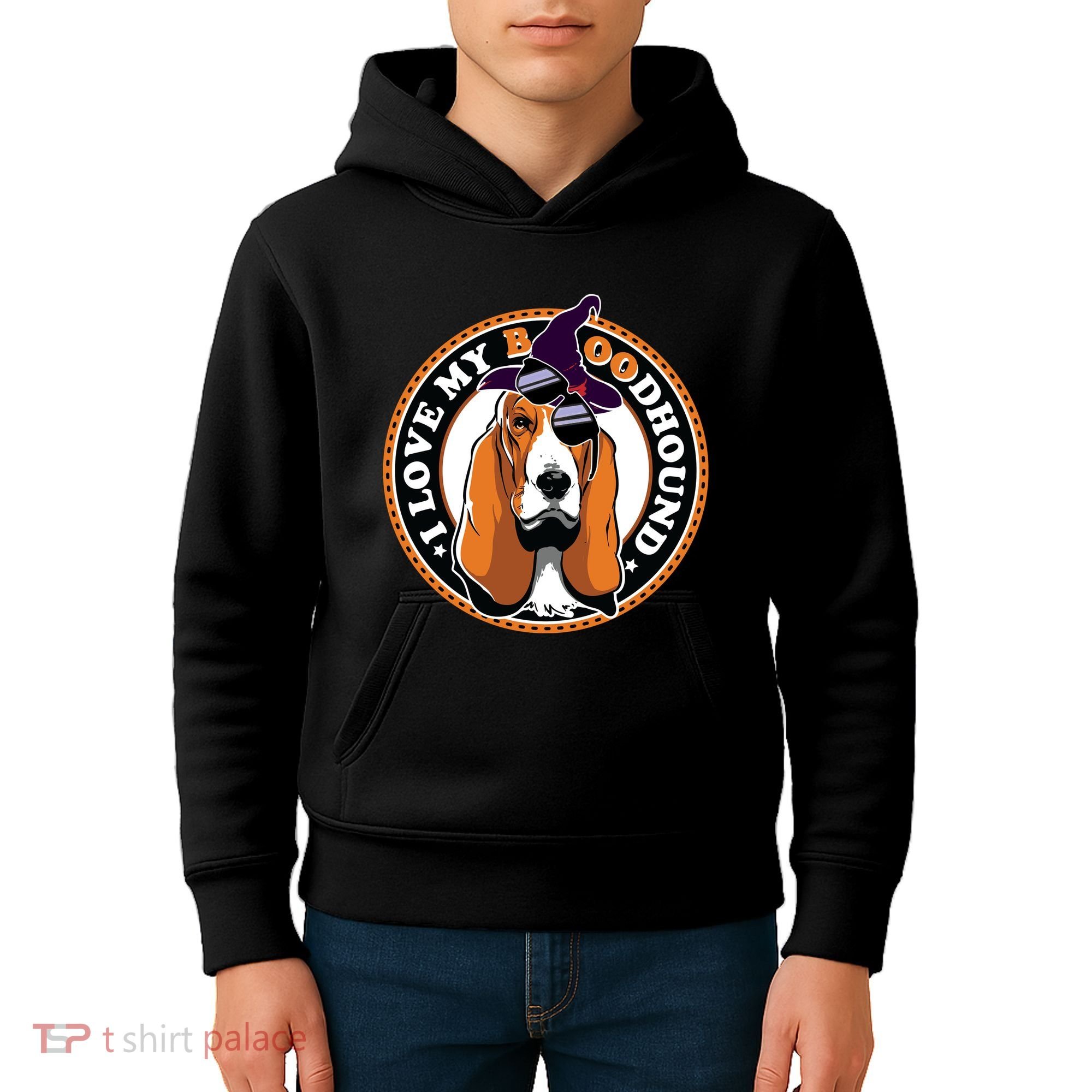 Funny Boo Puns Bloodhound Dog Lover Kids Hoodie