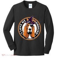 Funny Boo Puns Bloodhound Dog Lover Kids Long Sleeve Shirt thumb 0