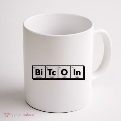 Funny Bitcoin Periodic Table Of Elements Coffee Mug back