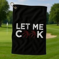 Funny Basketball Player Let Me Cook Basketball Golf Towel thumb 1