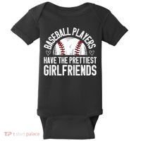 funny Baseball players have the prettiest girlfriends Baby Bodysuit thumb 0