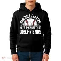 funny Baseball players have the prettiest girlfriends Kids Hoodie thumb 4