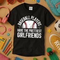 funny Baseball players have the prettiest girlfriends Kids T-Shirt thumb 3