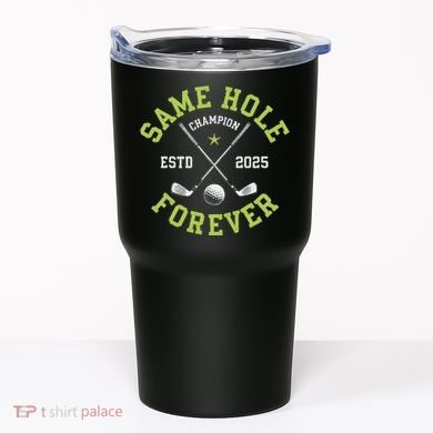 Funny Bachelor Party Groom Design Same Hole Forever Tumbler