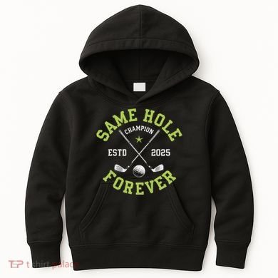 Funny Bachelor Party Groom Design Same Hole Forever Kids Hoodie