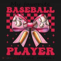 Favorite Baseball Player Calls Me Mom Mothers Day Coquette Backpack thumb 2