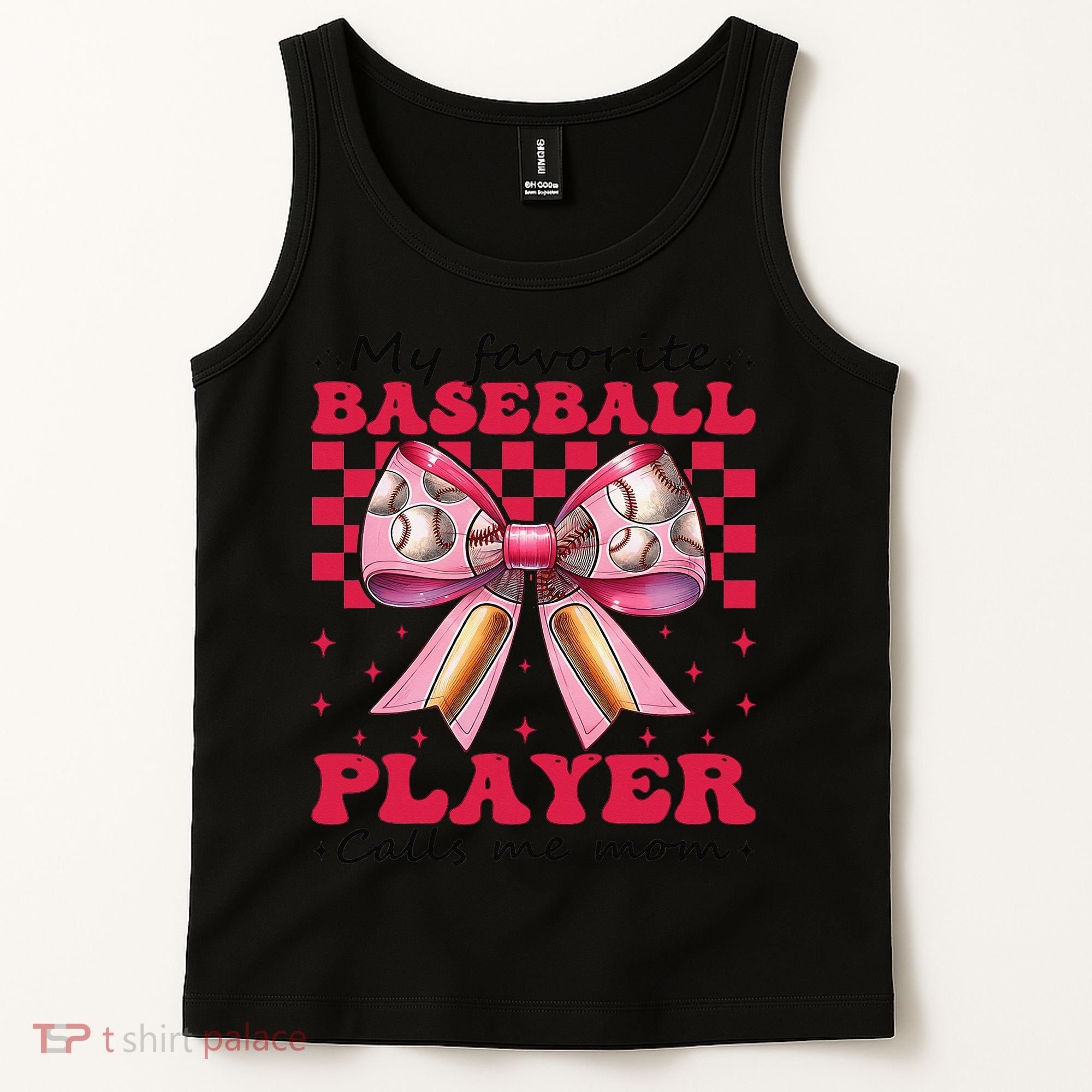 Favorite Baseball Player Calls Me Mom Mothers Day Coquette Tank Top