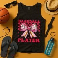 Favorite Baseball Player Calls Me Mom Mothers Day Coquette Tank Top thumb 4