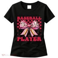 Favorite Baseball Player Calls Me Mom Mothers Day Coquette Women's T-Shirt thumb 0