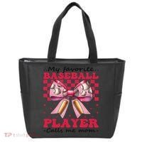 Favorite Baseball Player Calls Me Mom Mothers Day Coquette Tote Bag thumb 0