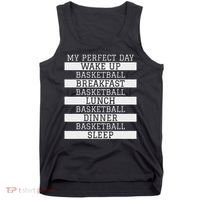 Funny Basketball Player Gift 'my Perfect Day' Basketball Tank Top thumb 0