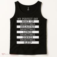 Funny Basketball Player Gift 'my Perfect Day' Basketball Tank Top thumb 2