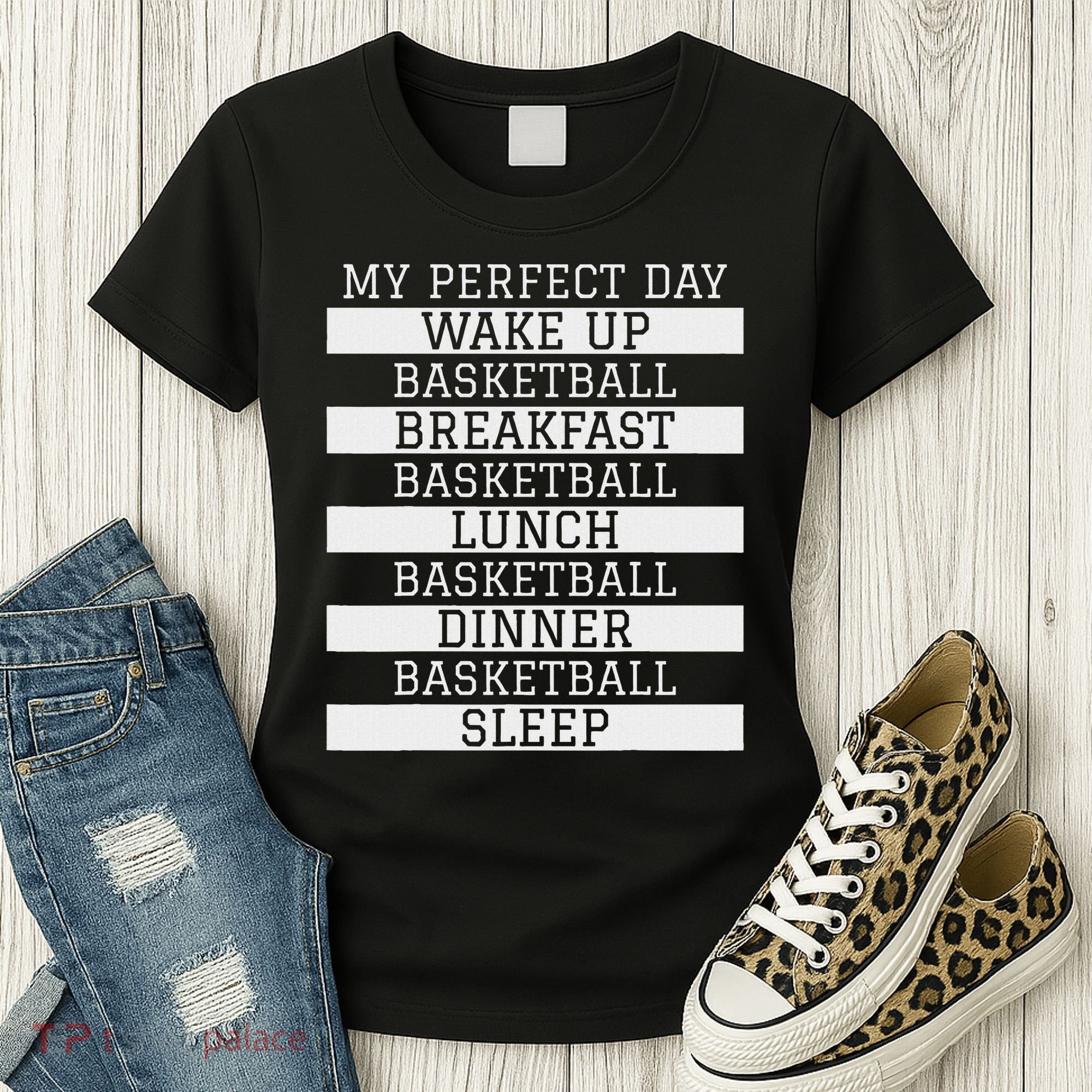 Funny Basketball Player Gift 'my Perfect Day' Basketball Women's T-Shirt