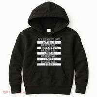 Funny Basketball Player Gift 'my Perfect Day' Basketball Kids Hoodie thumb 0