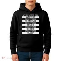 Funny Basketball Player Gift 'my Perfect Day' Basketball Kids Hoodie thumb 4