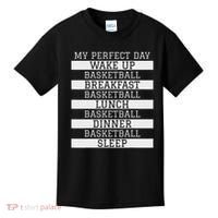 Funny Basketball Player Gift 'my Perfect Day' Basketball Kids T-Shirt thumb 0